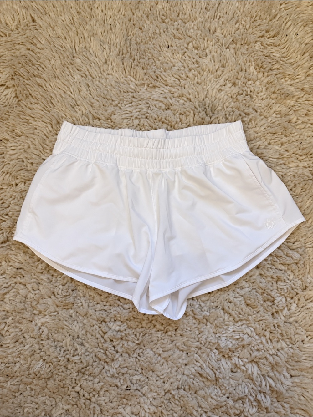 aerie Women's Athletic Shorts Trio - White, Brown Bundle - Picture 3 of 5